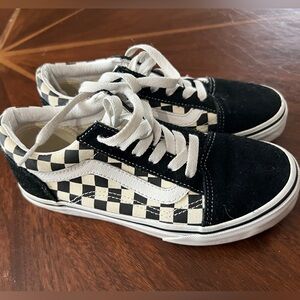 Kids Vans -Old Skool - black & white checkerboard- size 2.5